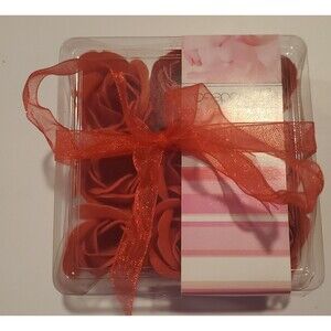 Modesa Scented Soap Petals, Delicate & Enchanting, 9 Red Roses Gift Box .63 Oz